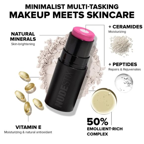 Nudestix Nudies Matte + Glow Core All Over Blush ~ MAGENTA MAGIC 6 g NIB - Picture 11 of 15